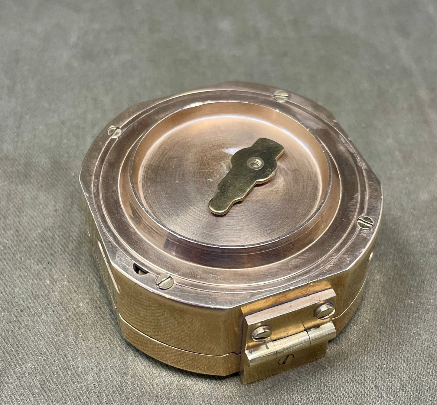 Stanley London Solid Brass Brunton Compass – Nautical Sine Model