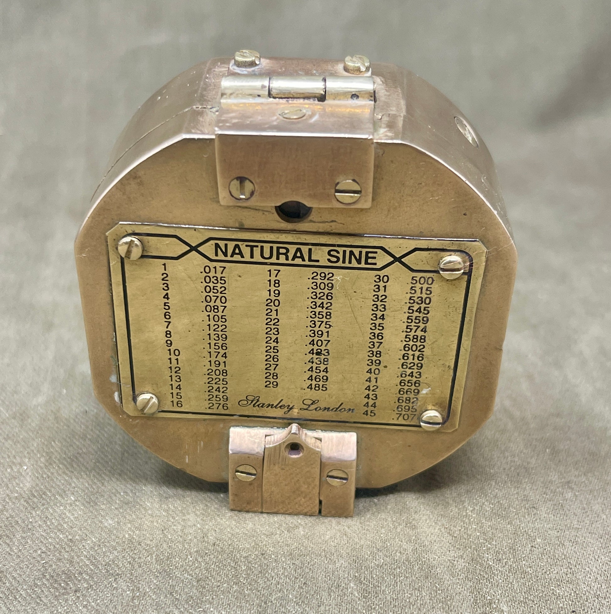 Stanley London Solid Brass Brunton Compass – Nautical Sine Model