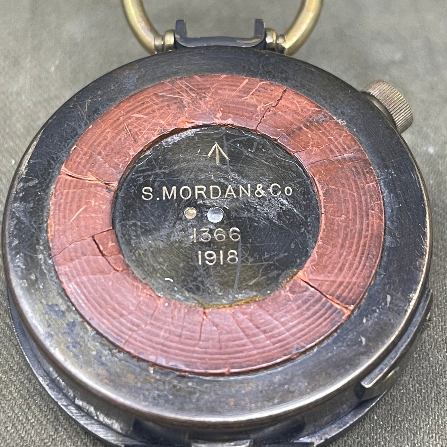 WWI British Verner’s Patent Marching Compass – 1918 S. Mordan & Co No. 1366