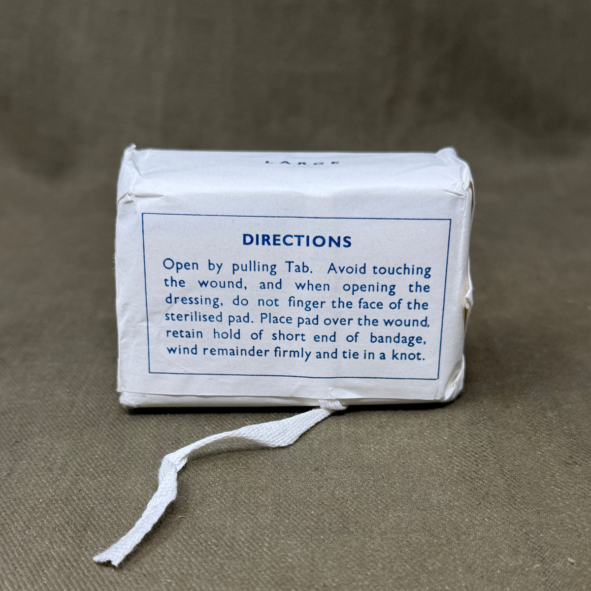 Vintage British B.P.C. No. 15 Large Wound Dressing – Military Field Medical First Aid