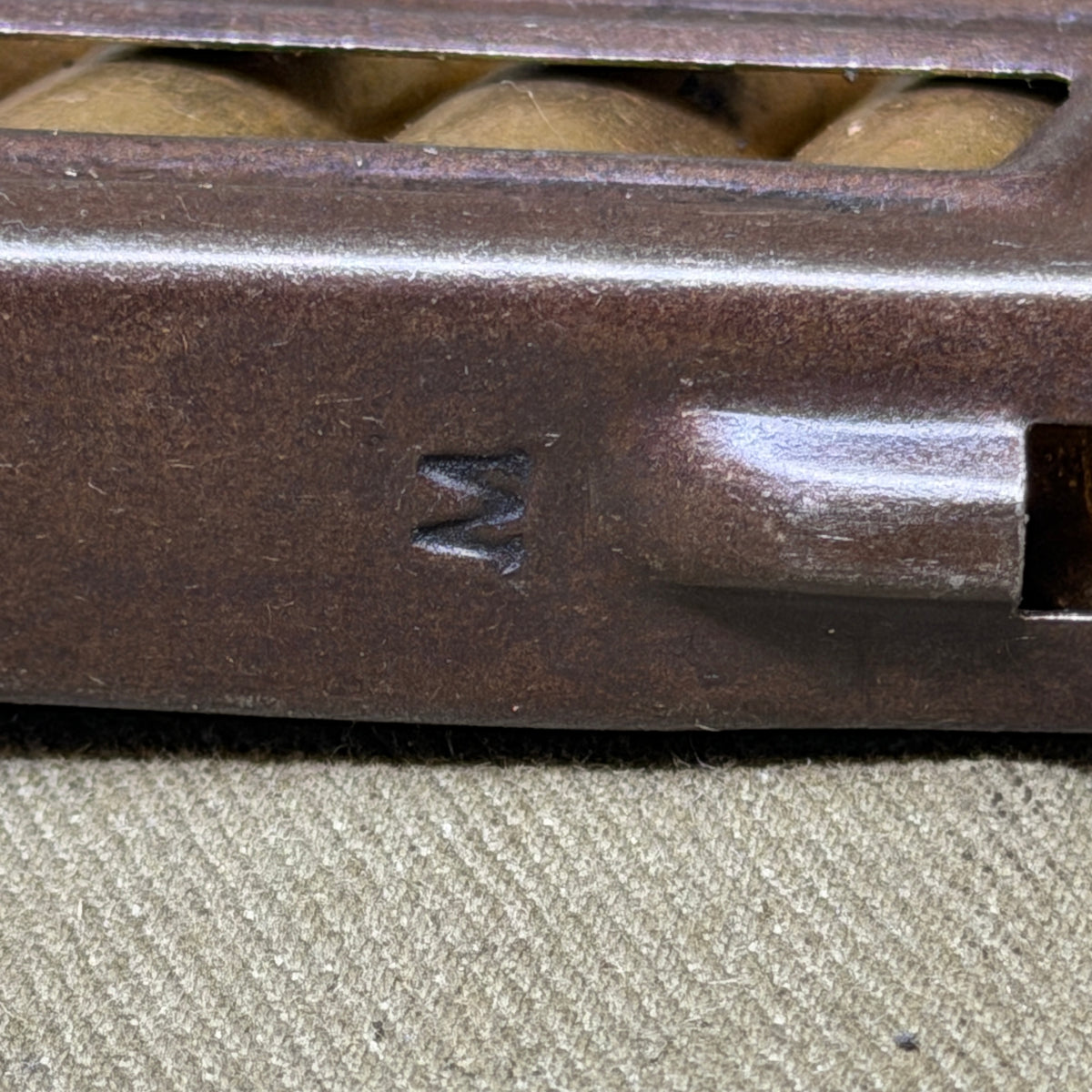 1938 Austrian 8×56R M30S Mannlicher M95 5-Round En-Bloc Clip – Czech M Mark – Inert