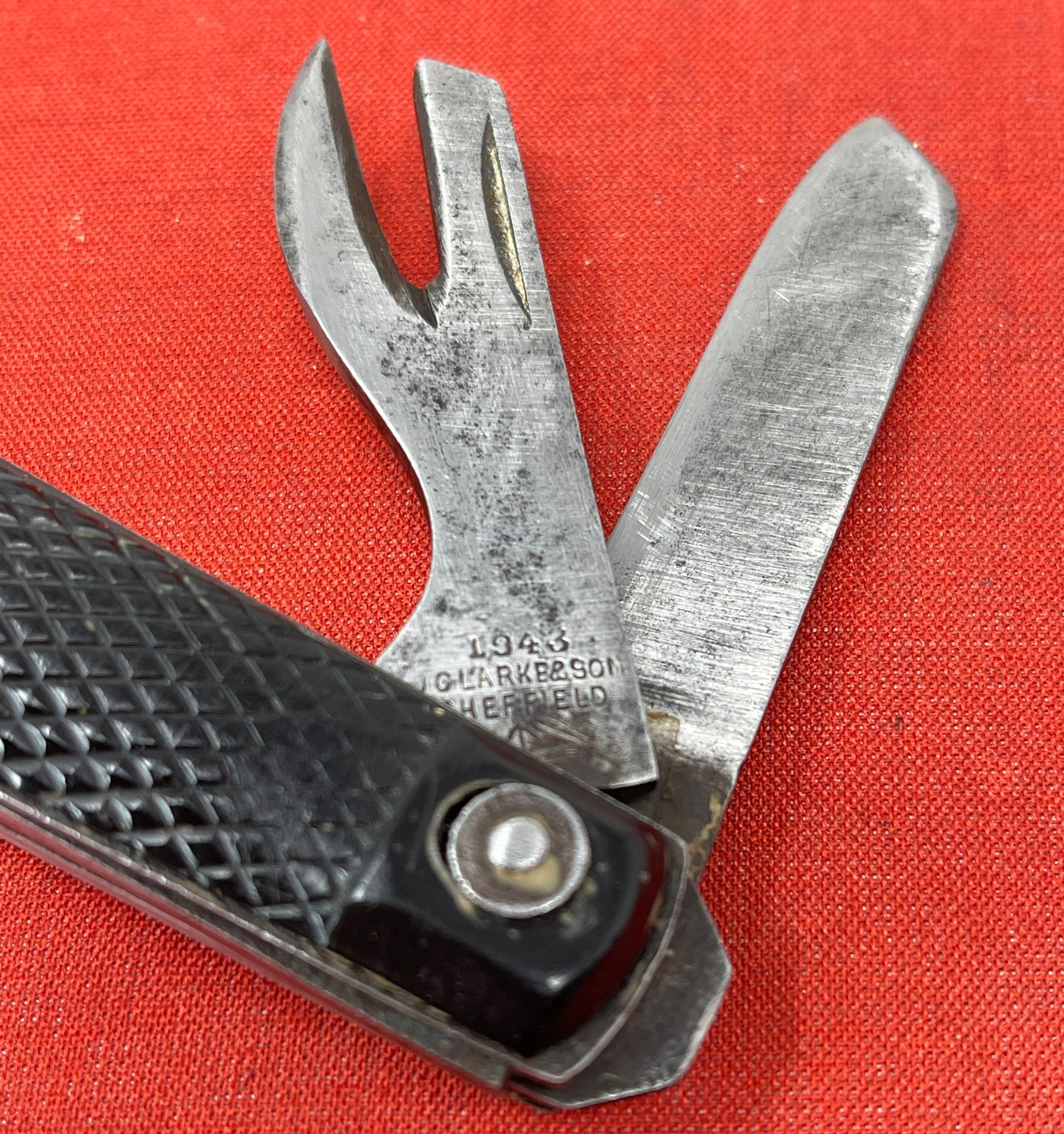 British 1943 Dated Pocket Jack Knife J.Clarkson & Sons Sheffield