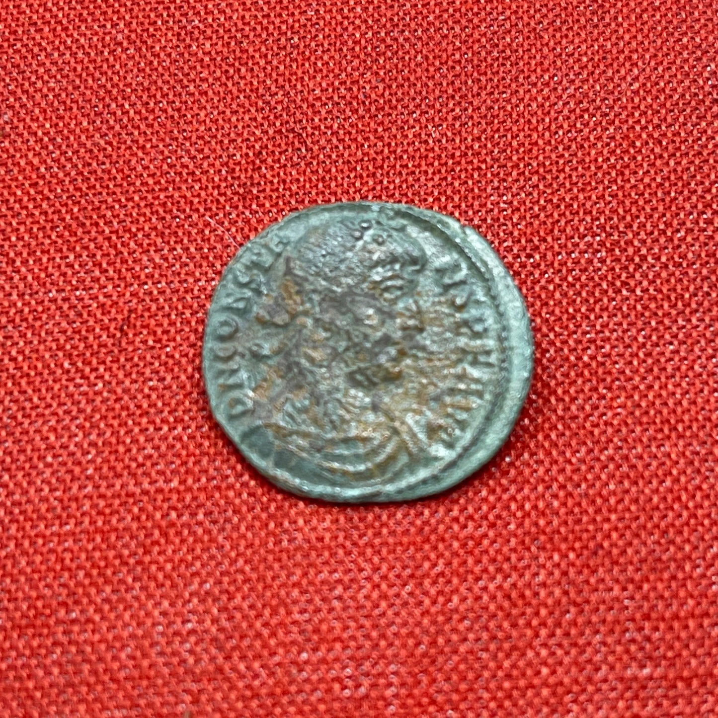 Constantius II AE3 Soldier holding globe and spear