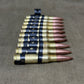Original vintage Israeli 10 x  7.62×51mm NATO (.308) cartridge belt, manufactured for Israeli military/IDF use.