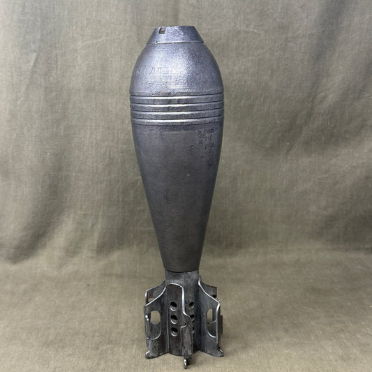 Original Soviet Russian 82mm O-832 Mortar Bomb – 1935 Dated – Inert