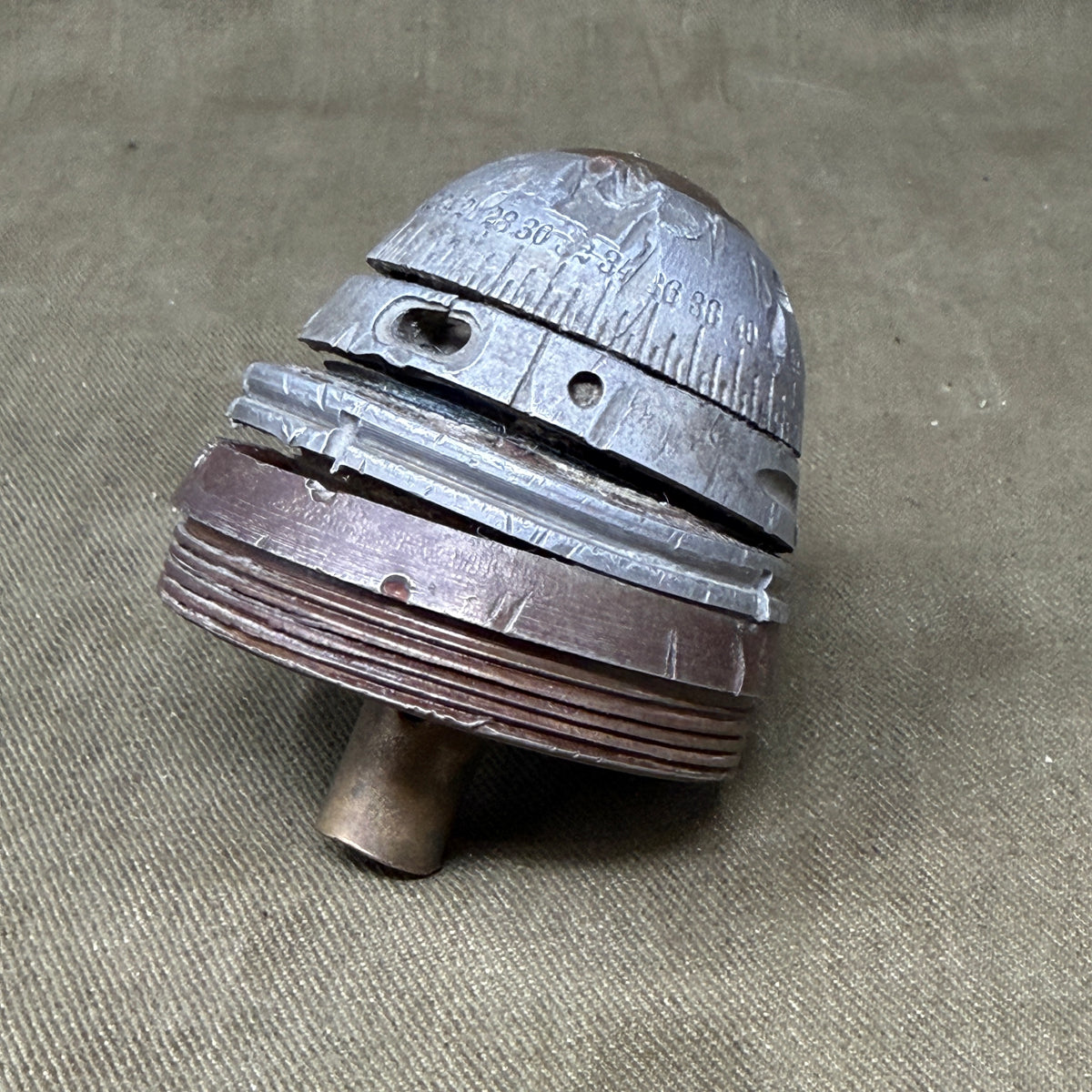 Original WW1 German 77mm Artillery Time Fuze – Dopp. Z. 96 – Battlefield Relic