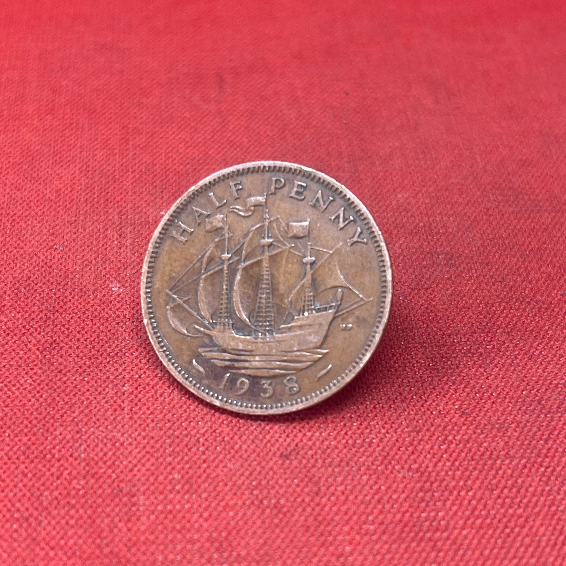 King George VI 1938 Half Penny