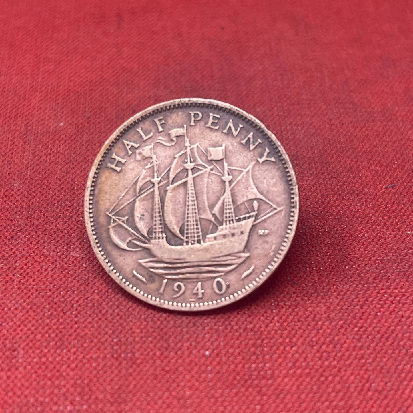 King George VI 1940 Half Penny
