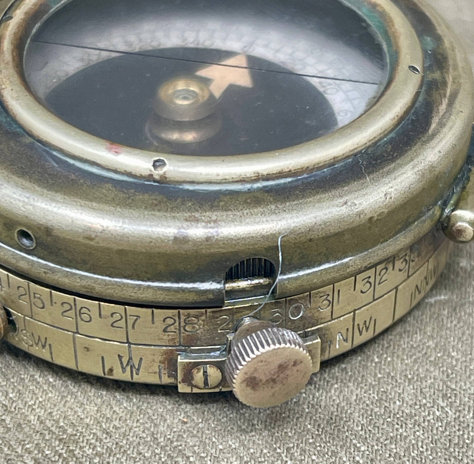 WWI British Verner’s Patent Marching Compass – 1917 F-L No. 