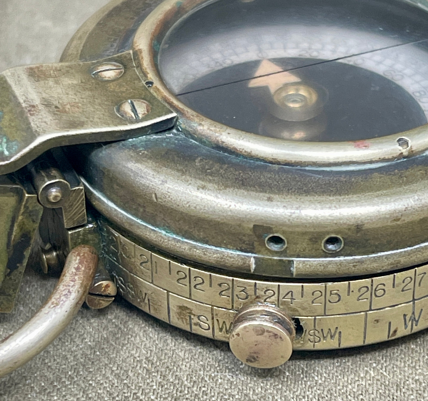 WWI British Verner’s Patent Marching Compass – 1917 F-L No. 