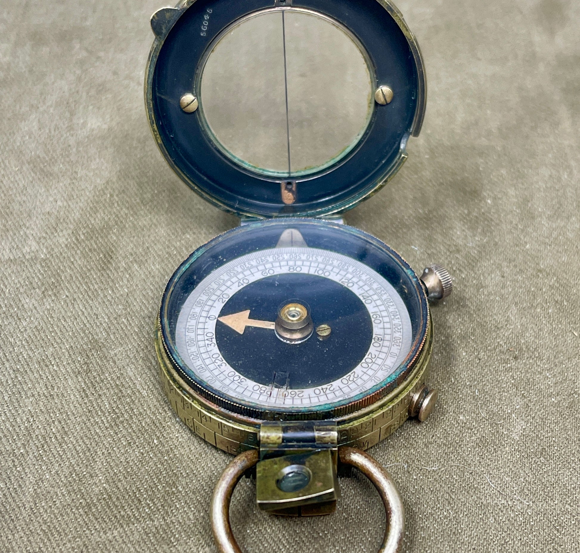 WWI British Verner’s Patent Marching Compass – 1917 F-L No. 