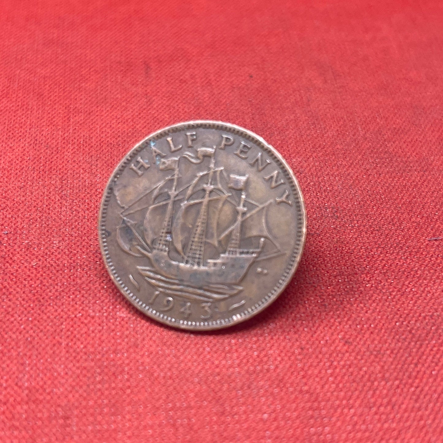 King George VI 1943 Half Penny