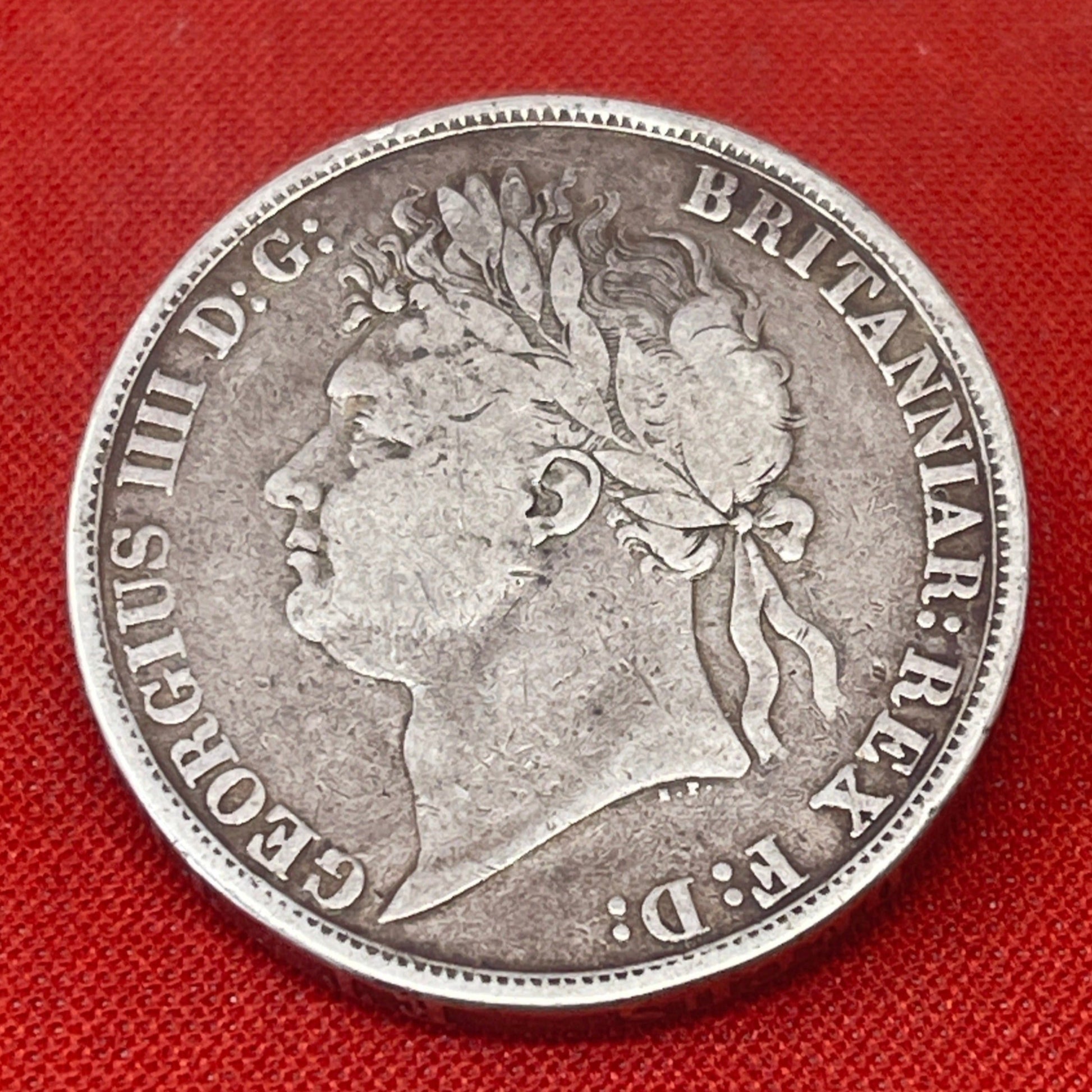 1821 King George IV Silver Crown Coin Secundo