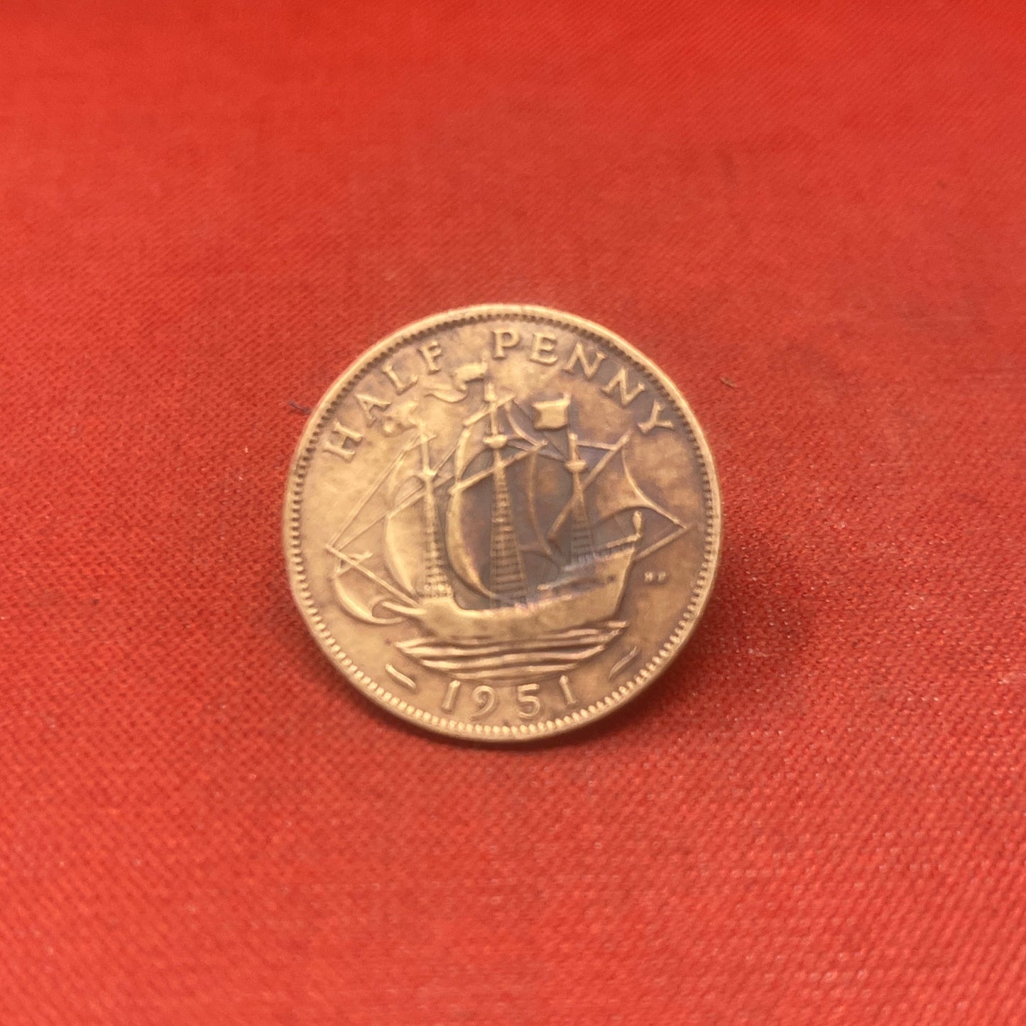 King George VI 1951 Half Penny