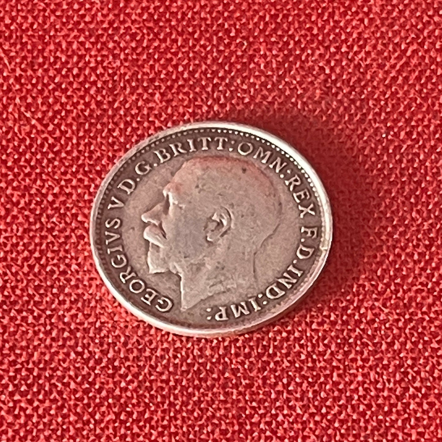 George V, Threepence 19168(.925 Sterling Silver) Fine