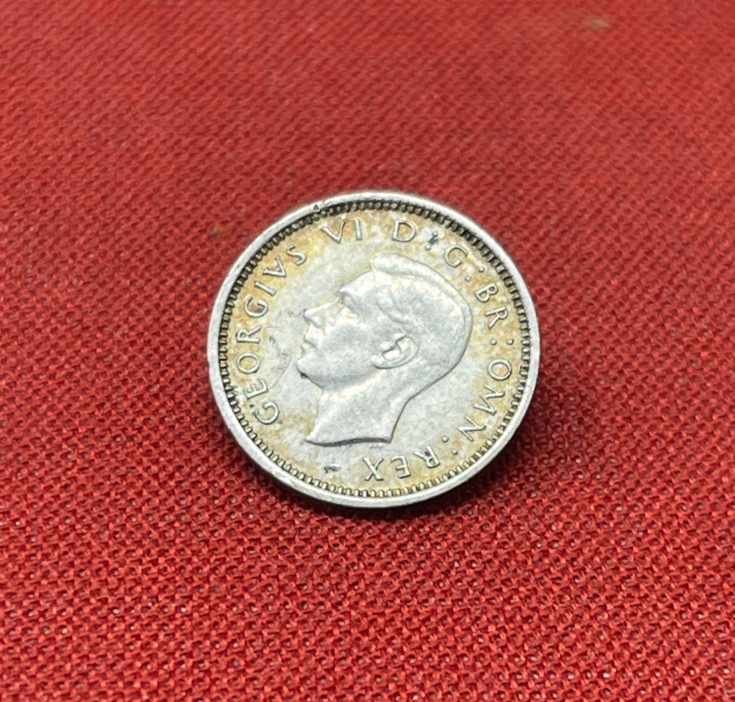 King George VI Threepence 1941 (.925 Sterling Silver )