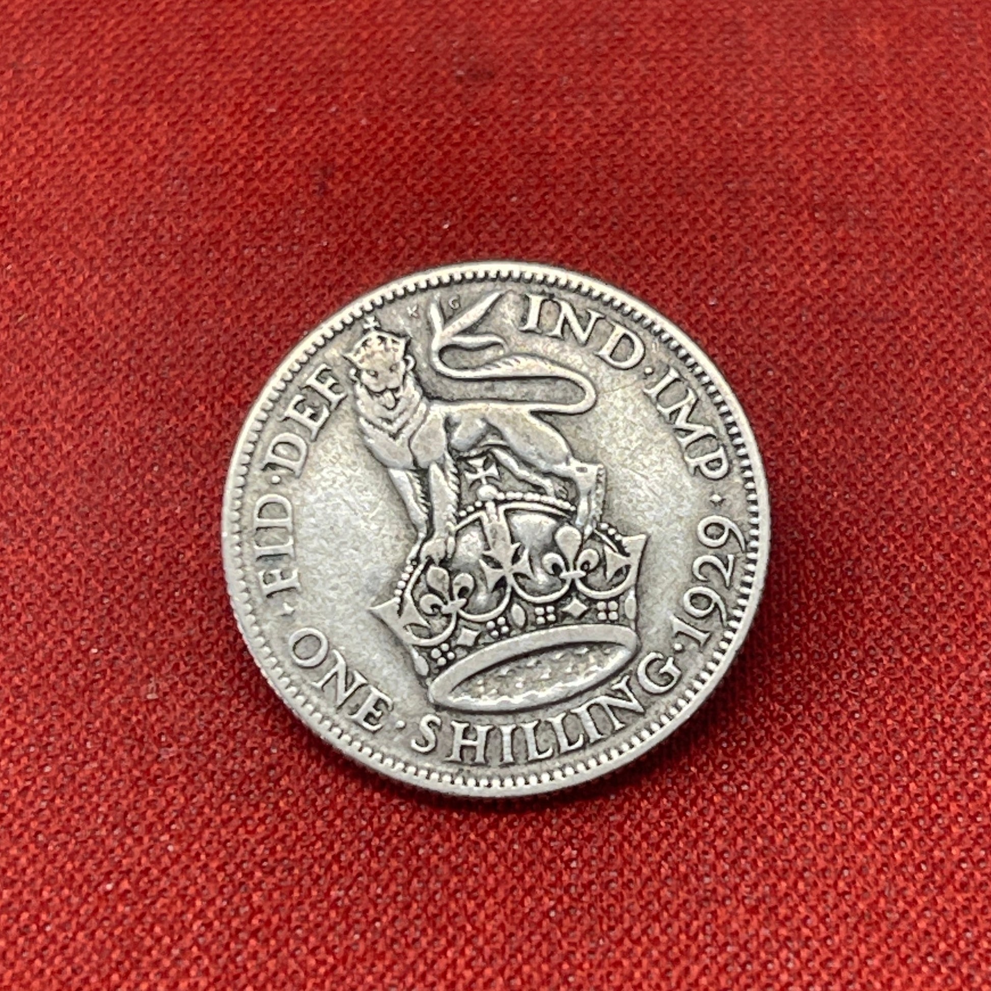 1929 King George V One Shilling Coin