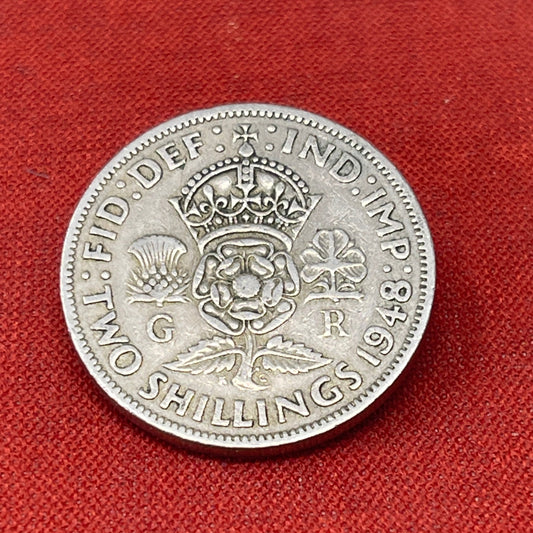 1948 George VI British 2 Shillings Florin