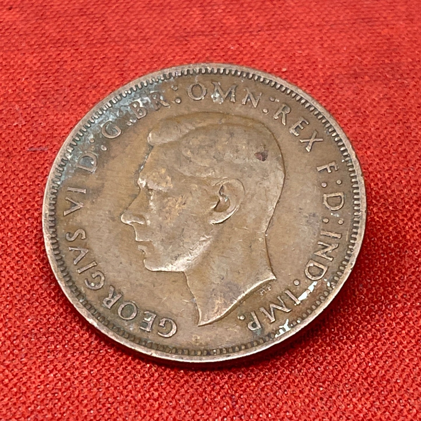 King George VI 1936 - 1952 One Penny Dated 1940