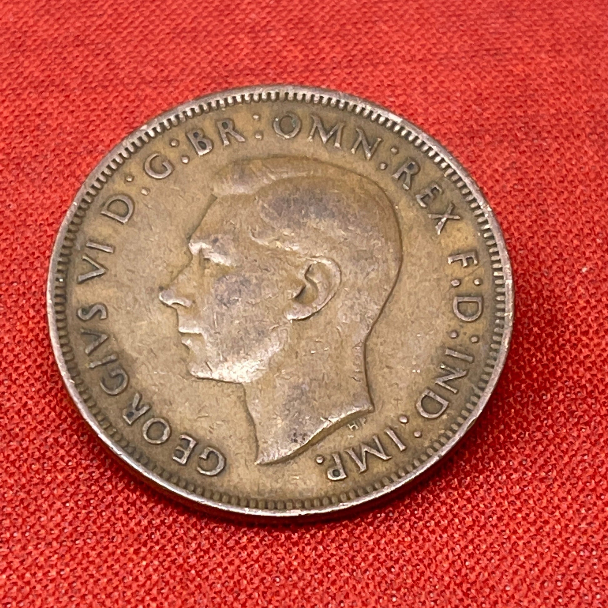 King George VI 1936 - 1952 One Penny Dated 1945