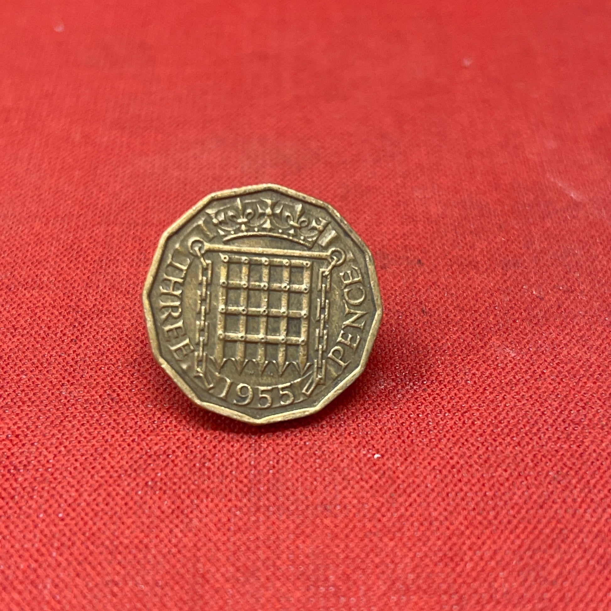 King George VI 1955 Threepence Coin