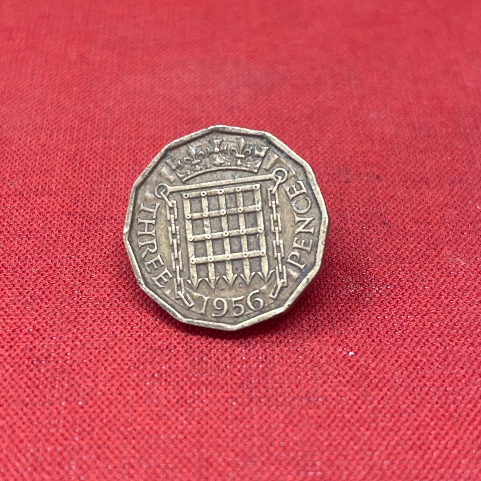 King George VI 1955 Threepence Coin