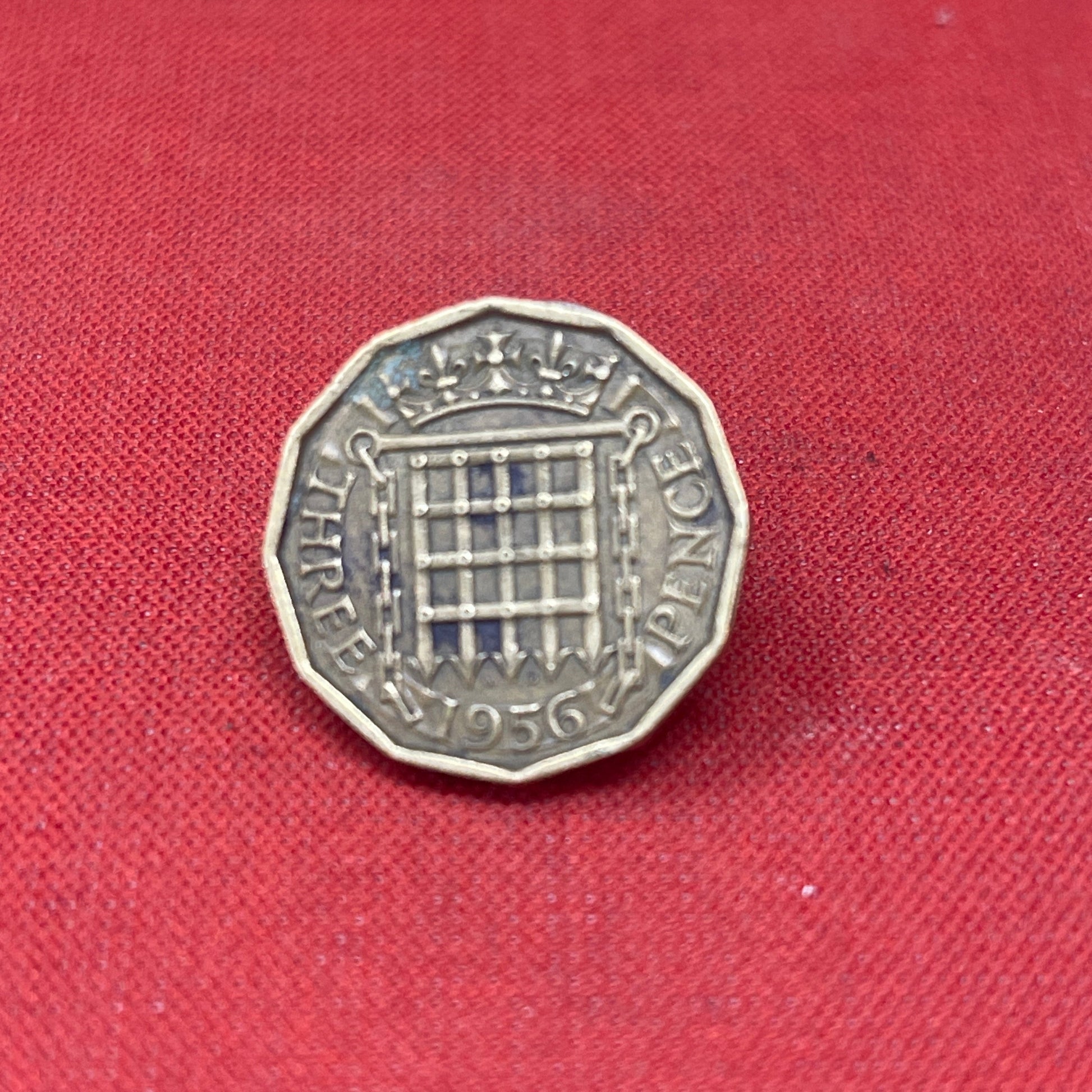 King George VI 1955 Threepence Coin