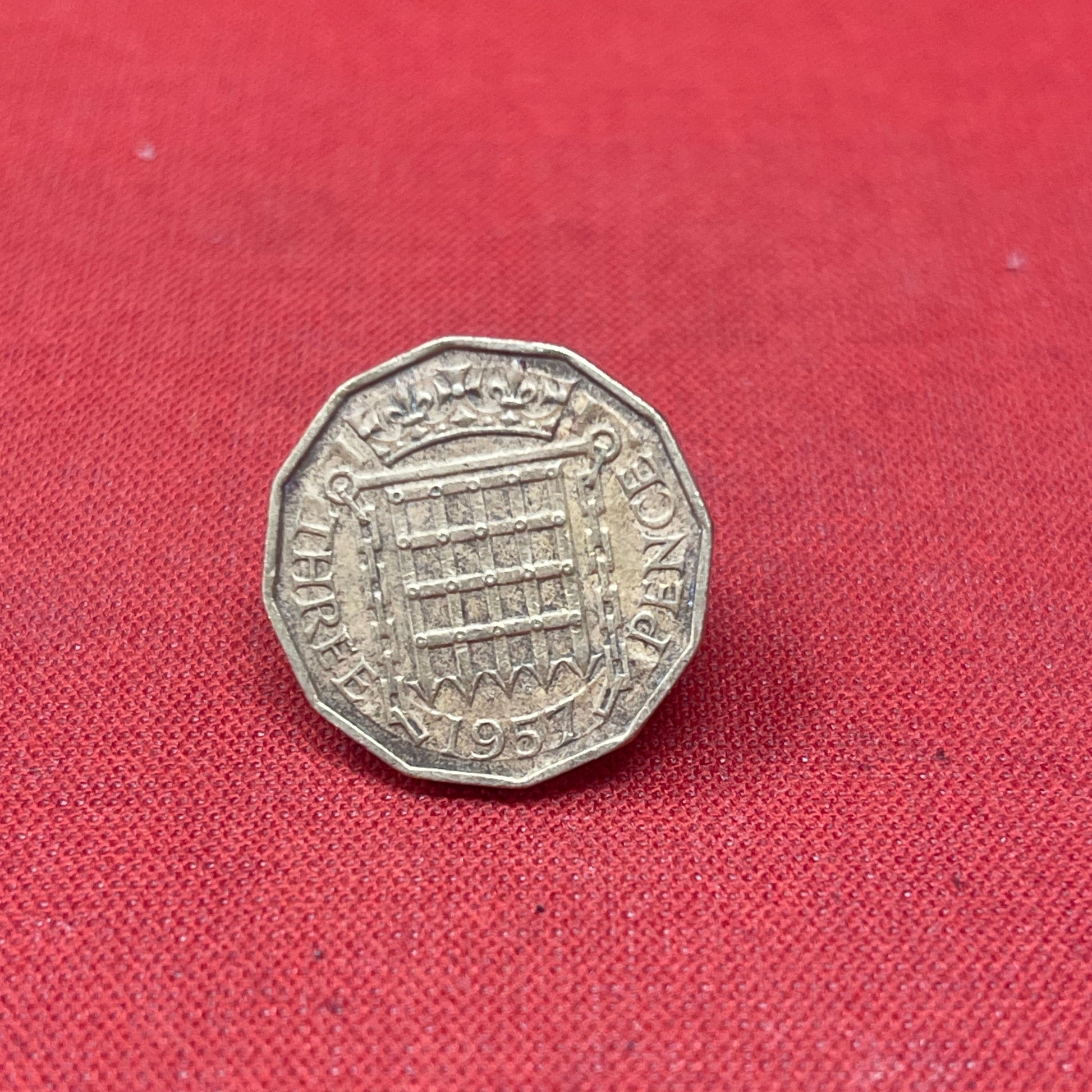 King George VI 1957 Threepence Coin