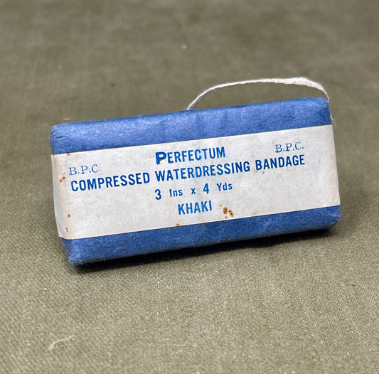 Perfectum Compressed Waterdressing Bandage B.P.C 3ins x 4 Yds Khaki