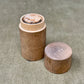 Vintage Wooden Medicine Container with Glass Vial & Cork – Excellent Condition