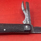 A nice example of a British 1943 Dated Pocket Jack Knife Made by SSP The blades are in good condition, the chequered Bakelite grip is intact ( There is a small piece missing to the left side ) and all the blades lock and close as they should. The steel can opener is in good condition