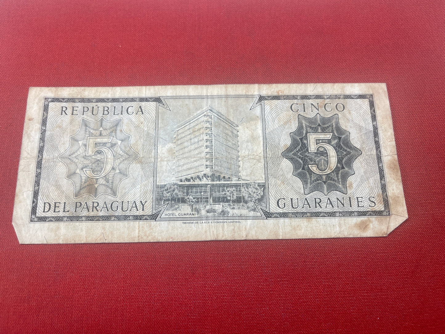 Paraguay 5 Guaranies 1963 Serial A21045051