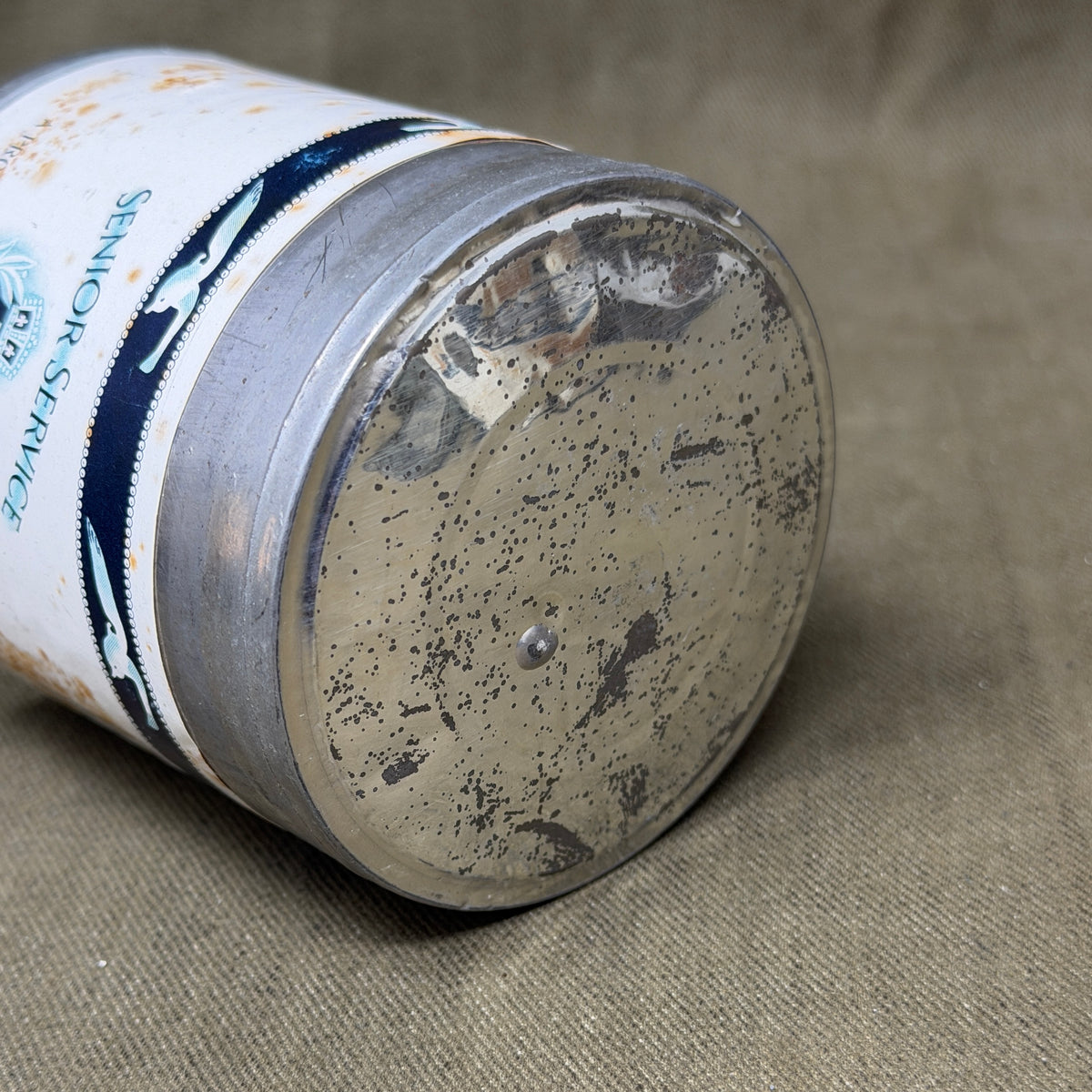 Original WW2 Era Senior Service 50 Cigarette Tin – NAAFI Stores for HM Forces – Sealed Contents