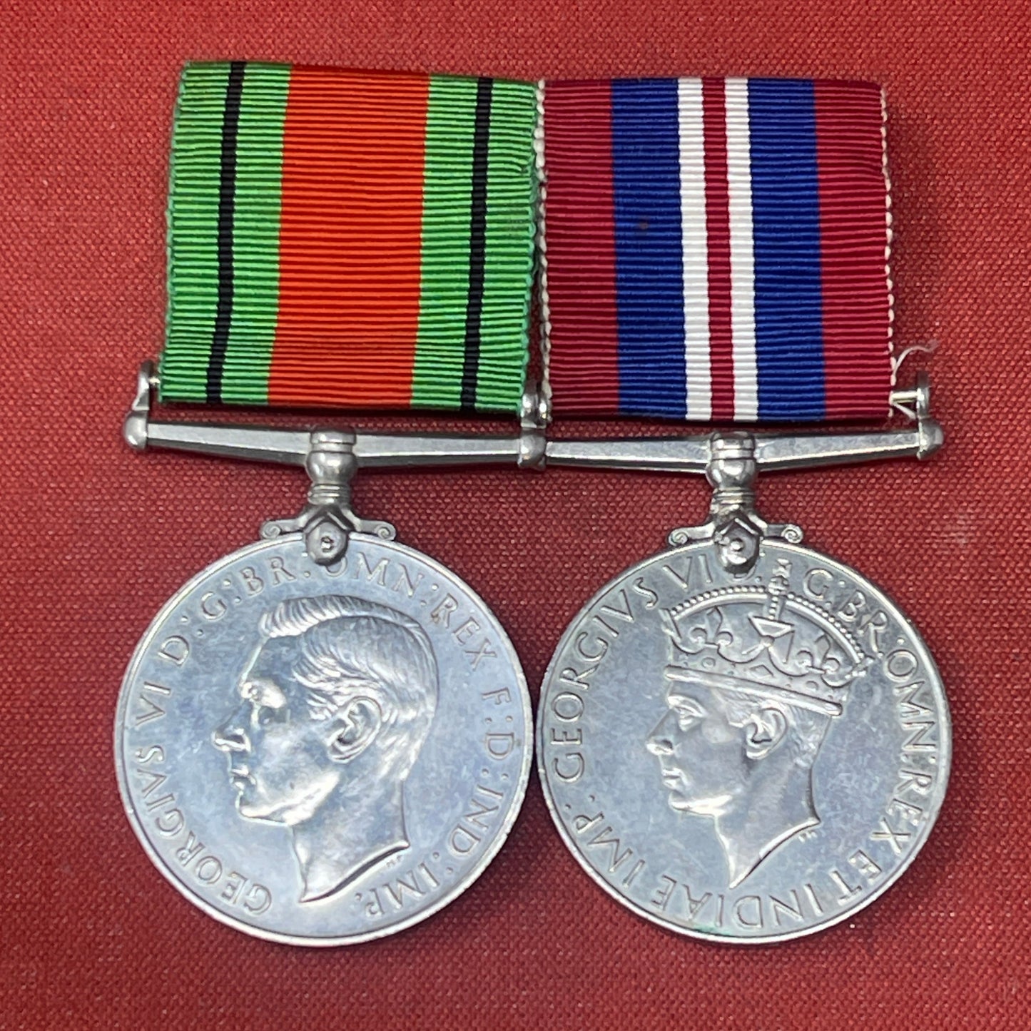 WW2 Pair of British War Medals, Defence Medal, 1939-45 Medal.