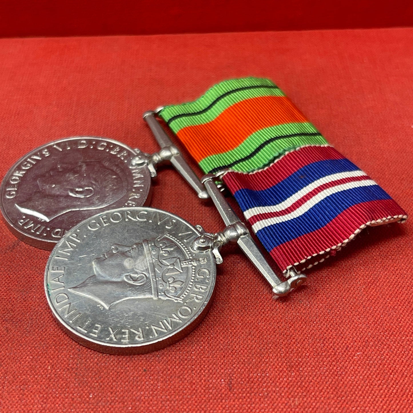 WW2 Pair of British War Medals, Defence Medal, 1939-45 Medal.