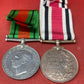 WW2 Pair of British War Medals, Defence Medal, 1939-45 Medal.