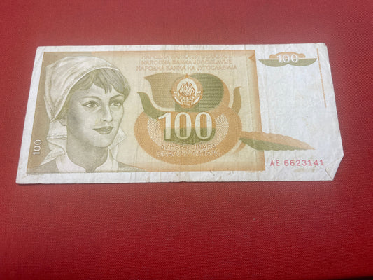 Socialist Republic of Yugoslavia 1963 - 1992 1000 Dinara Serial AE6623141