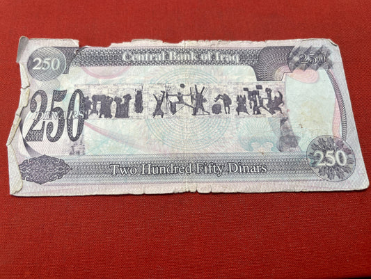 Iraq 250 Dinars Banknote, 2018