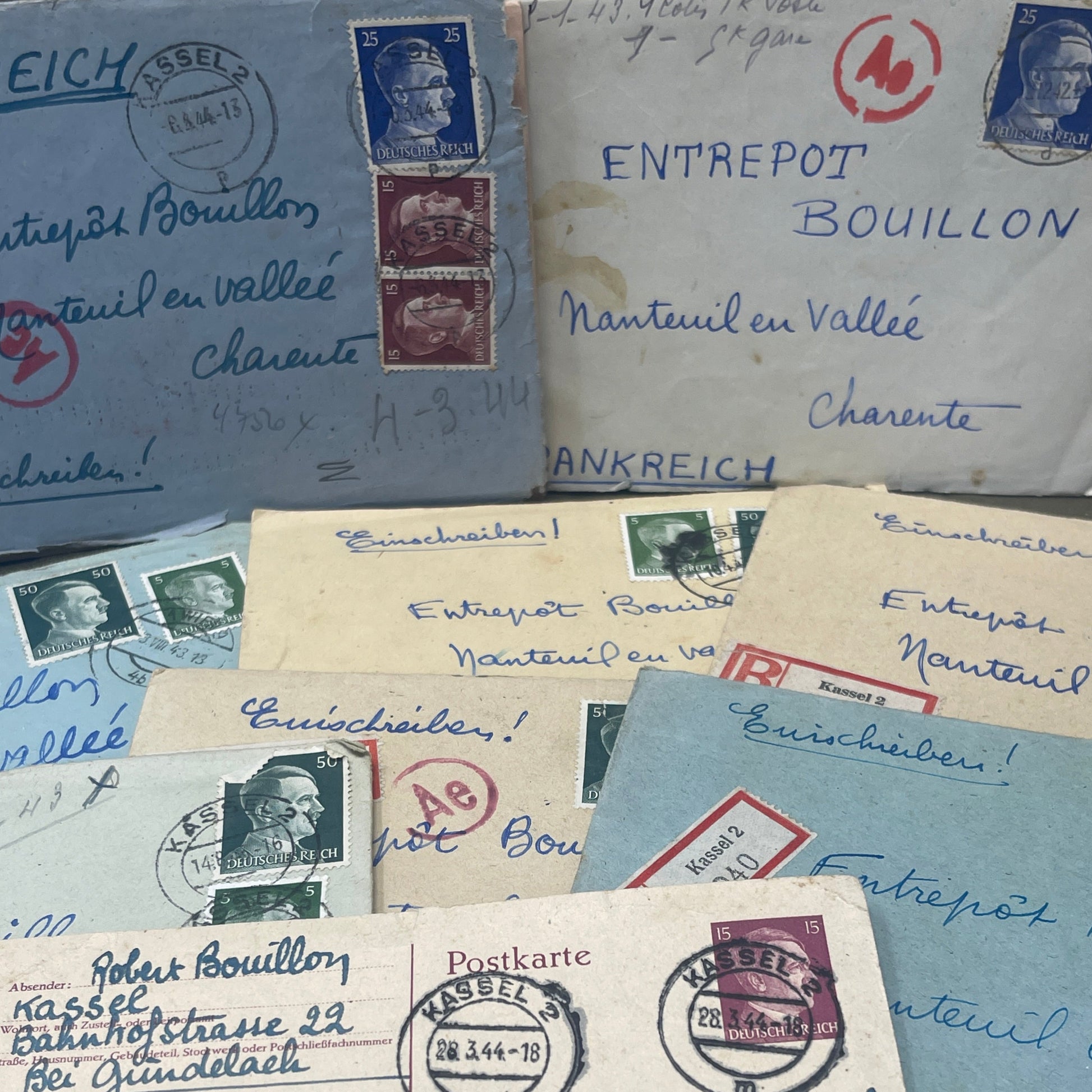 WW2 Personal Letters from Germany to address in France