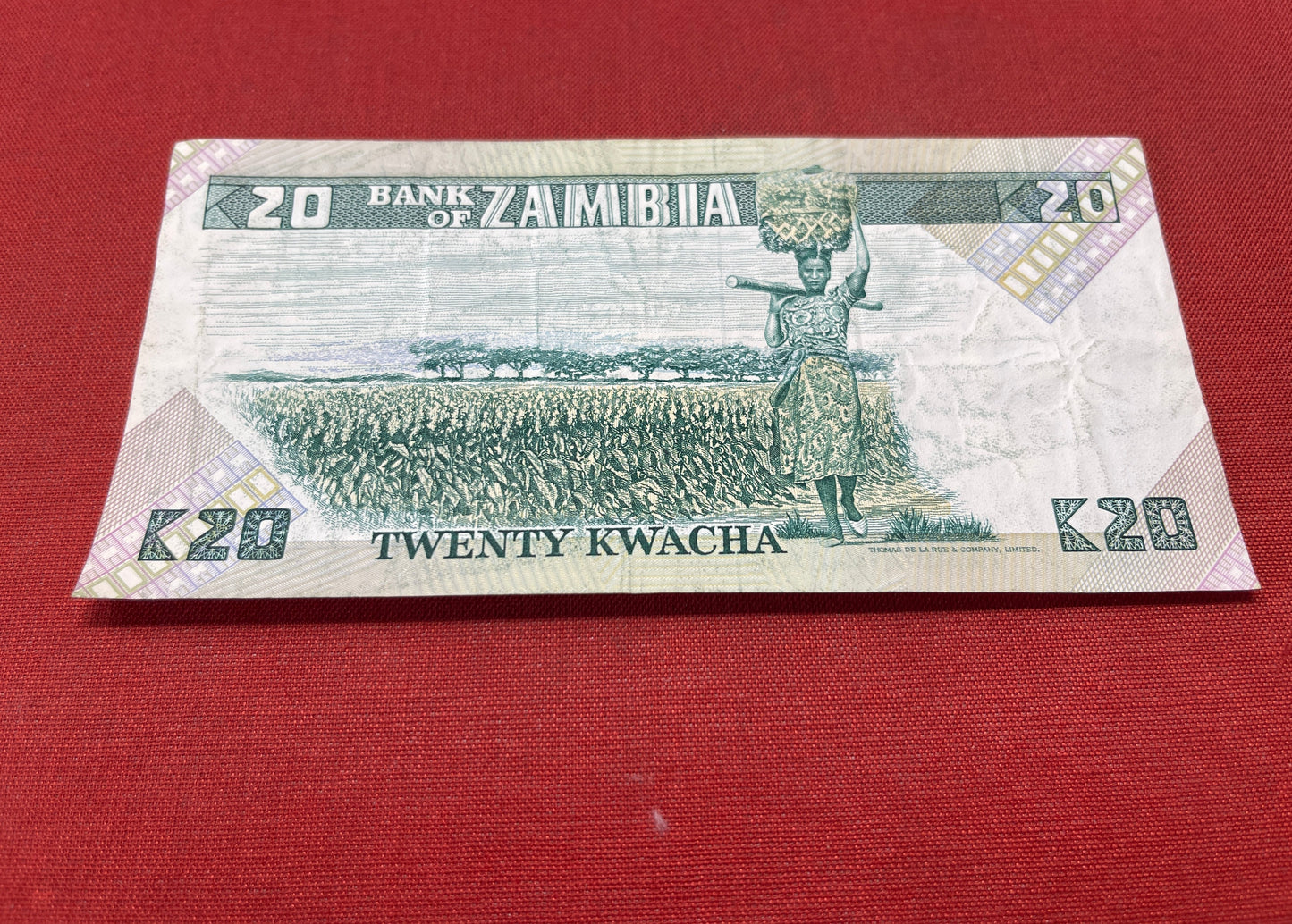 Bank of Zambia 20 Kwachi  AD/3472284 1992