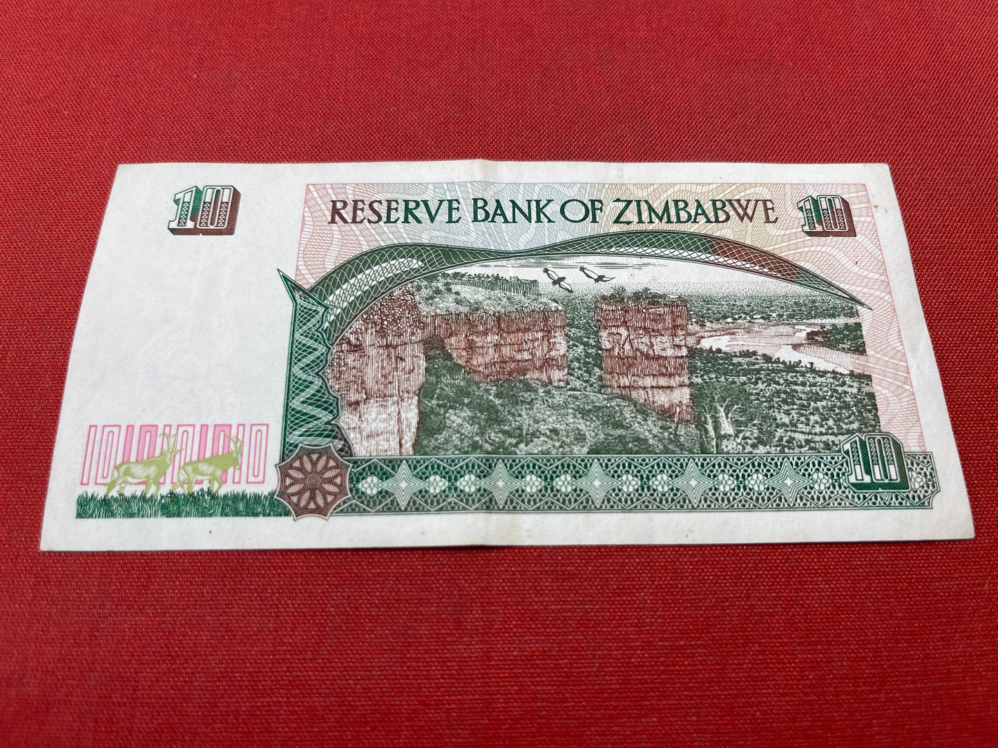 Zimbabwe 10 Dollar Banknote