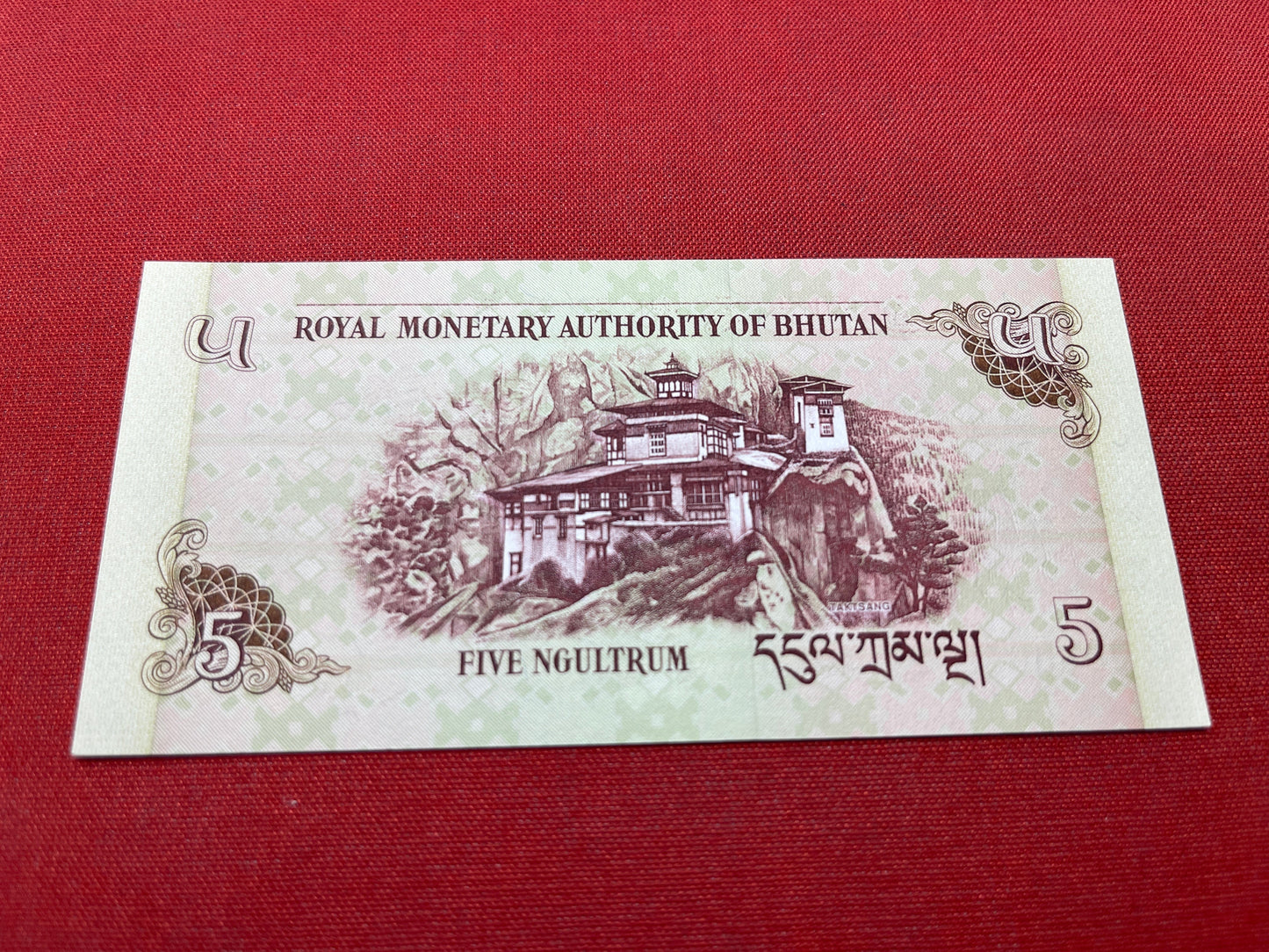 Royal Monetary Authority of Bhutan 5 Ngultrum