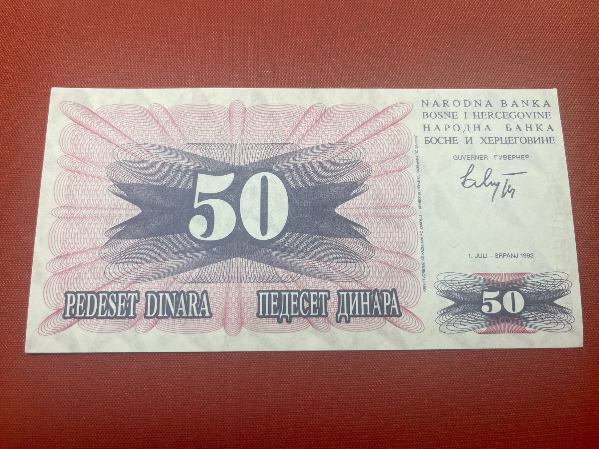  Bosnia and Herzegovina 50 Dinara 1992