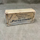 Vintage Parabellum ammunition box on a gray background