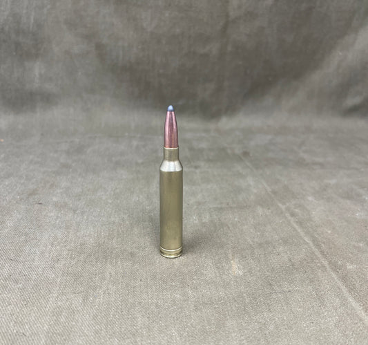Bullet on a gray fabric background