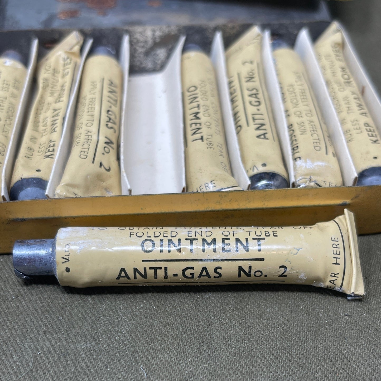 Vintage WW2 Ointment Anti-Gas No 2