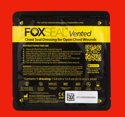 Celox Foxseal Vented Chest Seal