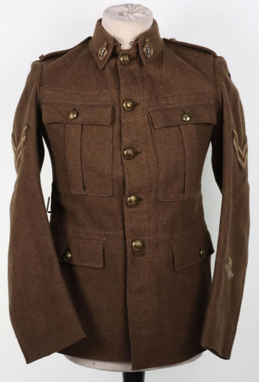 This pattern of cap came into issue with the British Army during the inter-war period and saw service throughout the Second World War and into the 1950s. It was worn with the Service Dress uniform but was also seen worn with the new Battledress uniform in