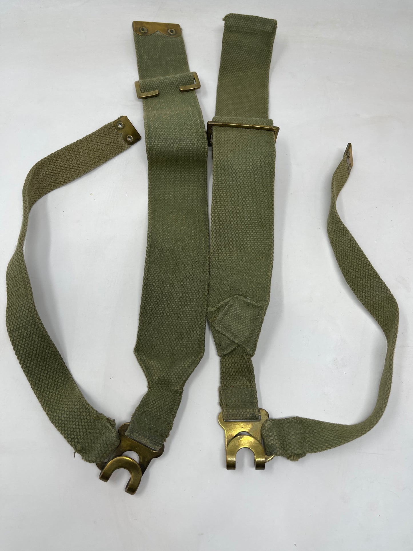 WW2 Dated Left and Right Shoulder Straps 1937 Pattern Webbing