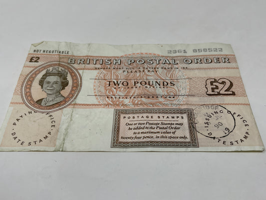 British Two Pound Postal Order